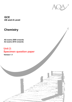Unit 2 specimen paper - A