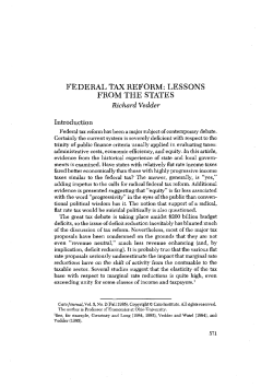 Federal Tax Reform