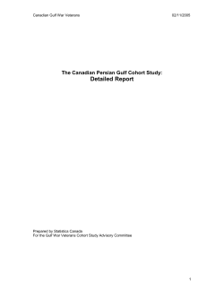 The Canadian Persian Gulf Cohort Study: Detailed Report