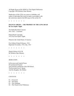 Ami Pro - HDM0562.TXT - The Wesley Center Online