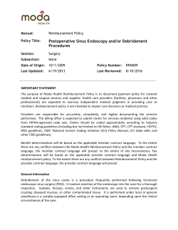 Postoperative Sinus Endoscopy and/or Debridement