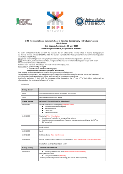 course - European Historical Population Samples Network