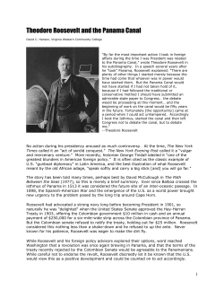 Theodore Roosevelt and the Panama Canal