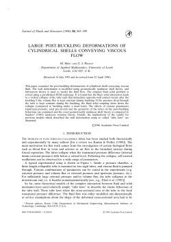 Large Post-buckling Deformations of Cylindrical Shells Conveying