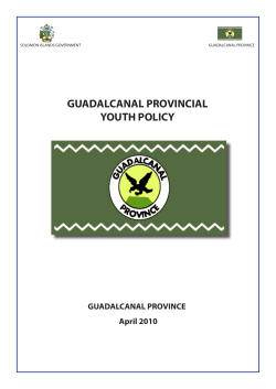 Guadalcanal Provincal Youth Policy
