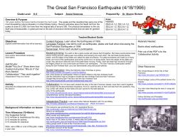 The Great San Francisco Earthquake (4/18/1906)