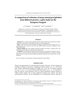 A comparison of estimates of mean annual precipitation from