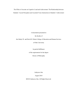 The Effect of Accents on Cognitive Load and Achievement: The