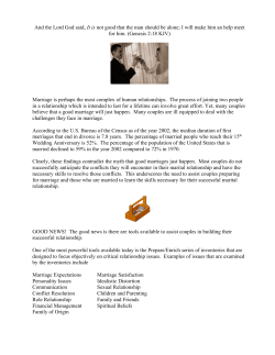 The Marriage Building Program