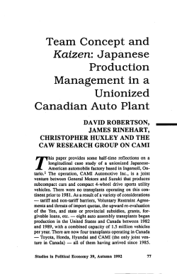 Team Concept and Production Management in a Unionized