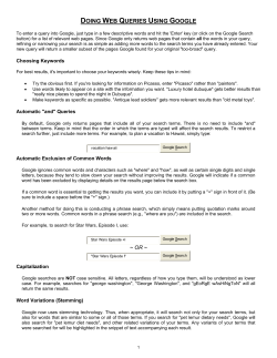 doing web queries using google