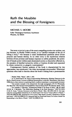 Ruth the Moabite and the Blessing of Foreigners