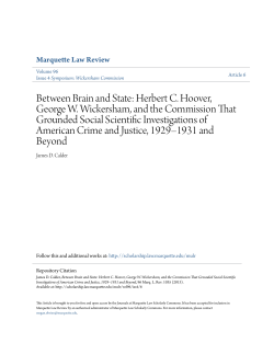 between brain and state: herbert c. hoover, george w. wickersham