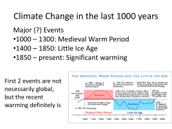Climate Change in the last 1000 years