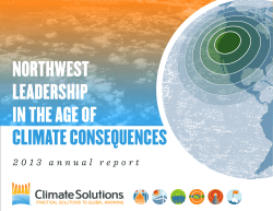 2013 Annual Report - Climate Solutions