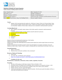 D. Gouch Lesson Plans - St. Simons Land Trust