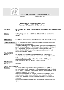 General Meeting 13 August 2013