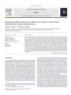 Magnitude of global contraction on Mars from analysis of surface faults