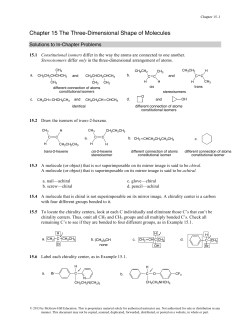 Chapter 15 The Three-Dimensional Shape of Molecules