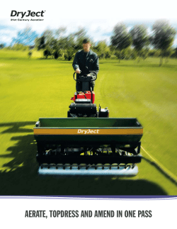 aeraTe, TopDress anD amenD in one pass