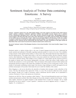 Sentiment Analysis of Twitter Data containing Emoticons: A