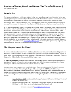 Baptism of Desire, Blood, and Water (The Threefold Baptism)