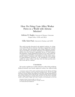 How Do Firing Costs Affect Worker Flows in a World with Adverse