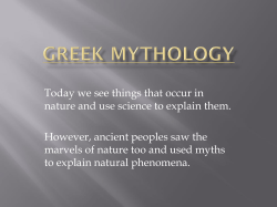 Greek Myth Notes