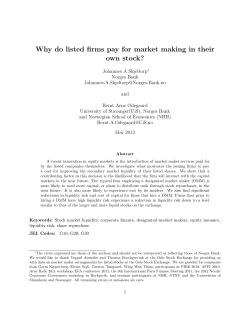 "Why do listed firms pay for market making in their own stock?" (pdf