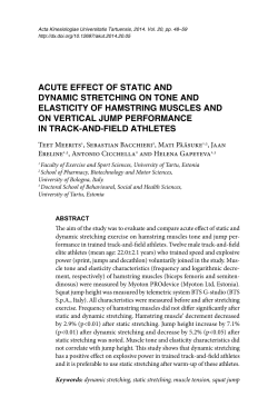 acute effect of static and dynamic stretching on tone and elasticity of