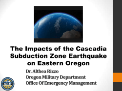 The Impacts of the Cascadia Subduction Zone Earthquake on