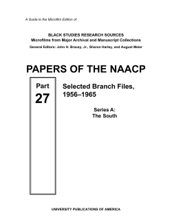 PAPERS OF THE NAACP