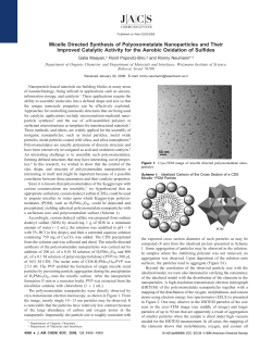 Micelle Directed Synthesis of Polyoxometalate Nanoparticles and