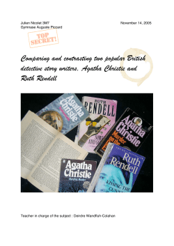 Comparing and contrasting two popular British detective story
