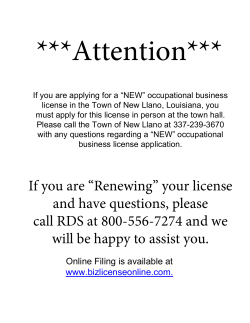 Application for Temporary Business License