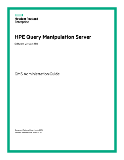 Query Manipulation Server 11.0 Administration Guide