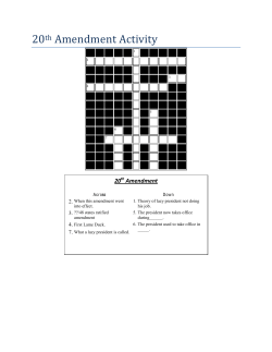 20th Amendment Activity - The