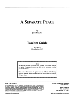 a separate peace - PopulationMe.com