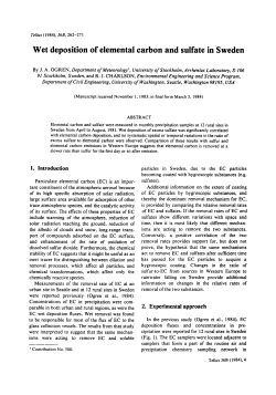 Wet deposition of elemental carbon and sulfate in Sweden