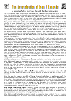 The Assassination of John F Kennedy