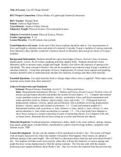 Title of Lesson: Can All Things Stretch?