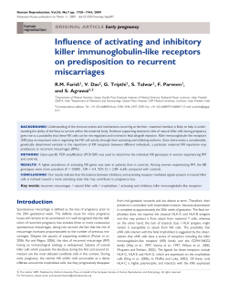 Influence of activating and inhibitory killer