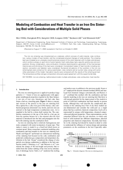 Modeling of Combustion and Heat Transfer in an Iron Ore Sinter
