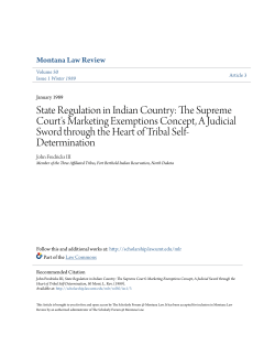State Regulation in Indian Country