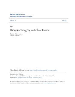 Dionysiac Imagery in Archaic Etruria