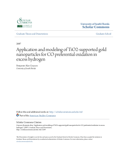 Application and modeling of TiO2-supported gold nanoparticles for