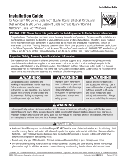 Installation Guide - Windows -- 400 Series - Quarter Circle