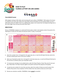 how to play florida lottery on-line games