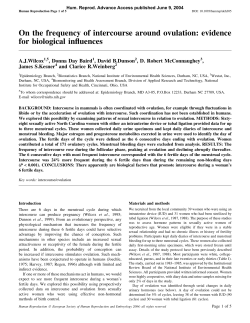On the frequency of intercourse around ovulation: evidence for