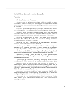 United Nations Convention against Corruption Preamble